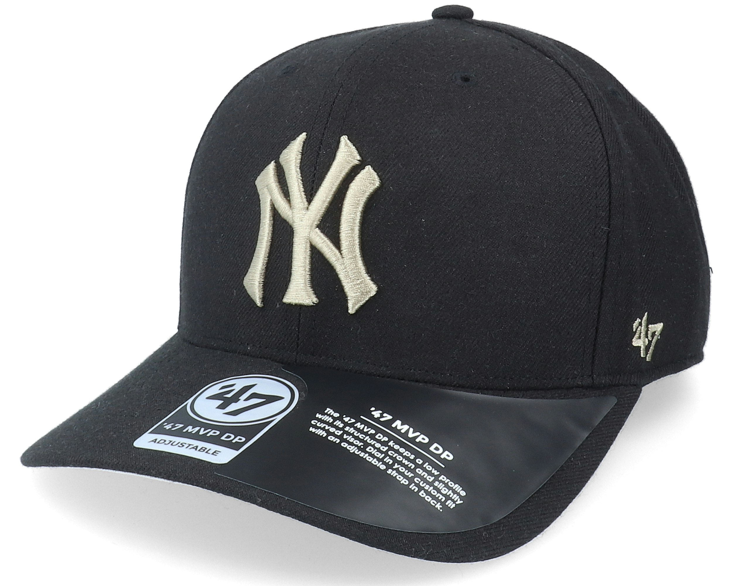 '47 brand New York Yankees Black Cold Zone MVP DP Snapback Cap 